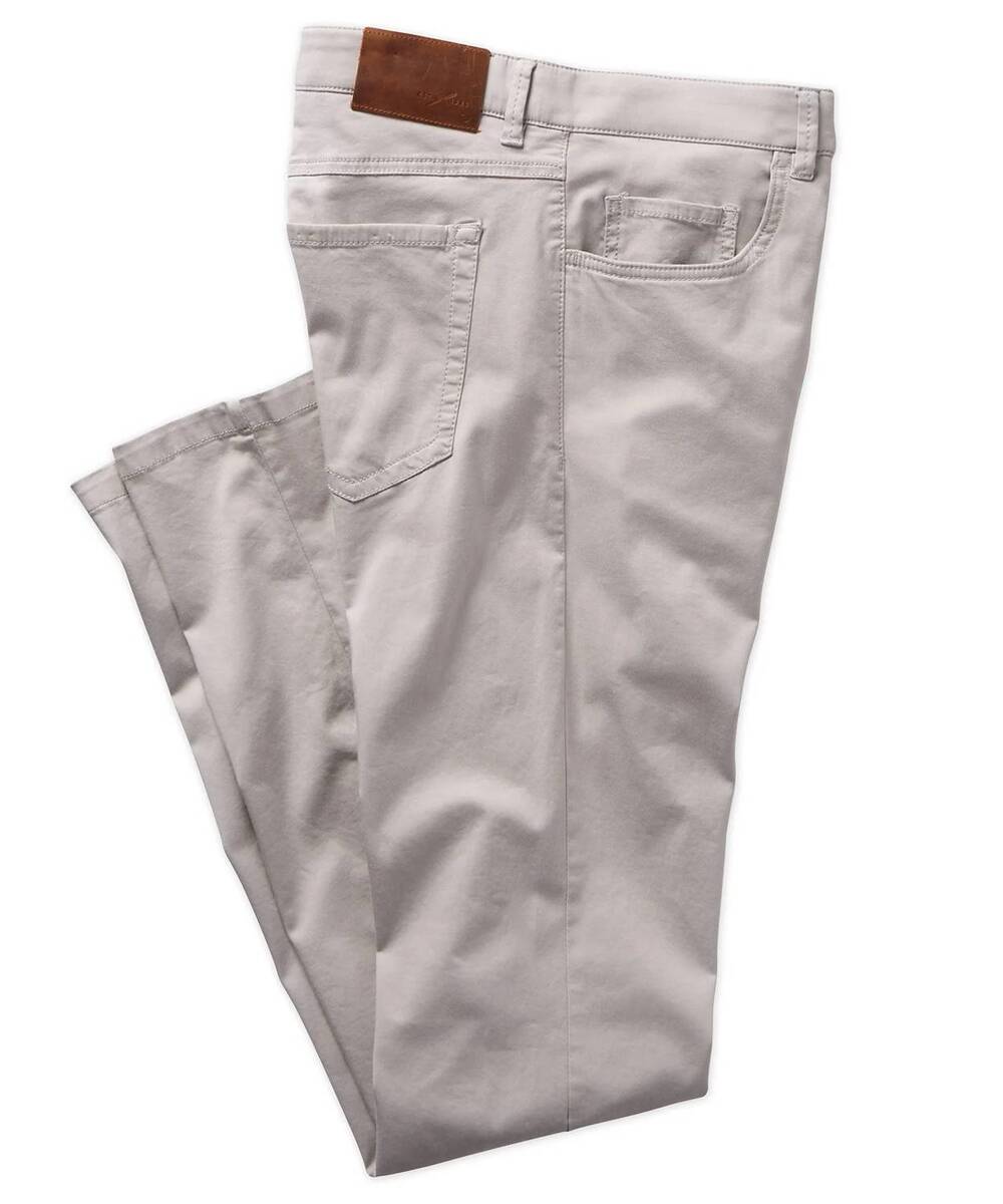 NEW BALLIN men's crescent xtreme comfort sateen pants in stone grey